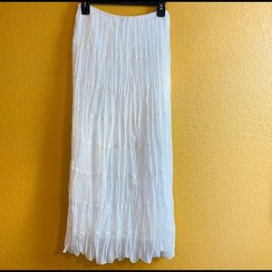 MSK Vintage Crinkle Maxi Skirt M Lined